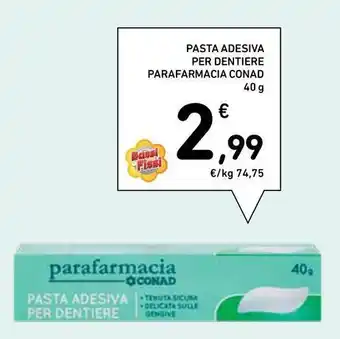 Spazio Conad Pasta adesiva per dentiere PARAFARMACIA CONAD offerta