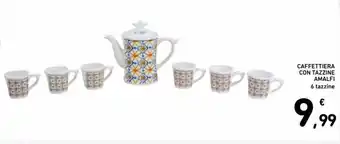 Spazio Conad Amalfi Caffettiera con Tazzine 6 tazzine offerta