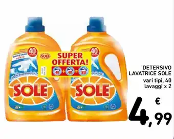 Spazio Conad Sole Detersivo Lavatrice 40 lavaggi x 2 offerta