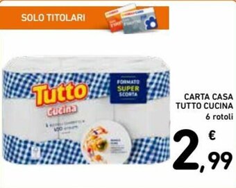 Spazio Conad Carta Casa Tutto Cucina 6 rotoli offerta