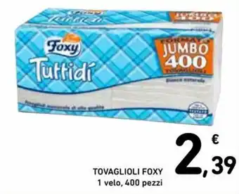 Foxy Tovaglioli 1 velo, 400 pezzi