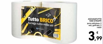 Spazio Conad Asciugatutto 1000 strappi 2 rotoli offerta