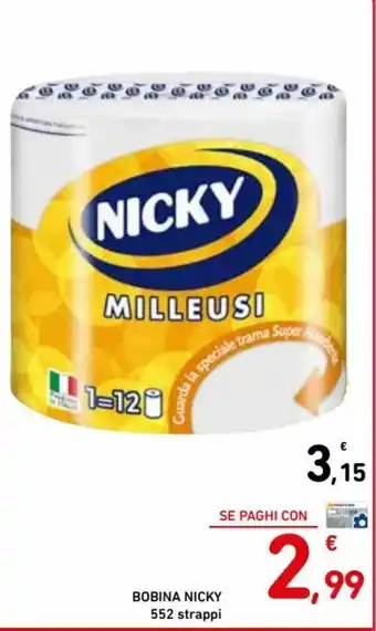 Spazio Conad Nicky Bobina 552 strappi offerta