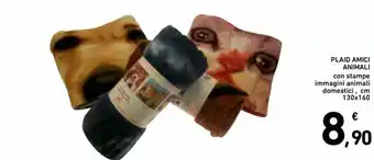 Spazio Conad Plaid Amici Animali 130x160cm. offerta