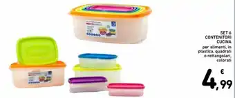 Spazio Conad Set 6 Contenitore Cucina offerta