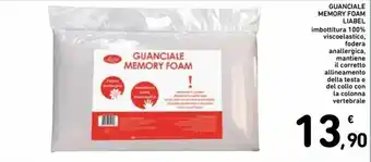 Spazio Conad Liabel Guanciale Memory Foam offerta