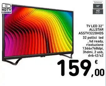 Spazio Conad TV Led 32" AllStar ASSTV3220HDS offerta