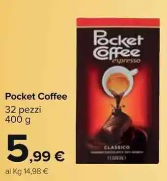Carrefour Pocket Coffee 32 pezzi 400 g offerta