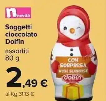 Carrefour Dolfin Soggetti Cioccolato 80 g offerta