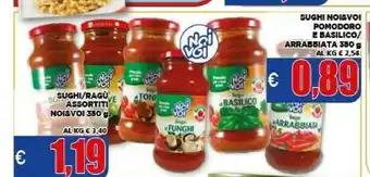 Vivo Supermercati Noi&voi sughi pomodoro e basilico offerta