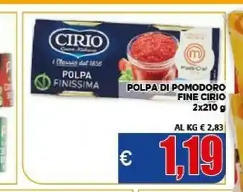 Vivo Supermercati Polpa di pomodoro la finissima 210 g(ml) offerta