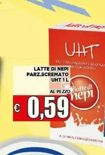 Latte di nepi parzialmente scremato uht
