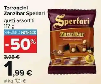 Carrefour Sperlari Torroncini Zanzibar 117 g offerta