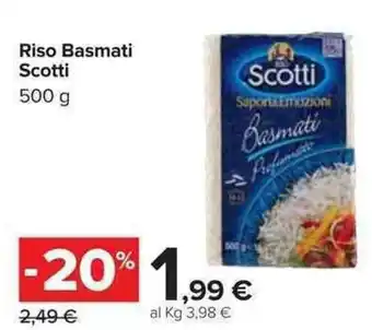 Carrefour Scotti Riso Basmati 500g offerta