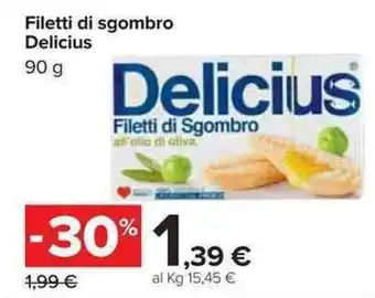 Carrefour Delicius Filetti di sgombro 90g offerta