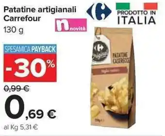 Carrefour Carrefour Patatine artigianali 130g offerta