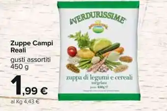 Carrefour Reali Zuppe Campi 450g offerta