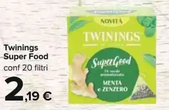 Carrefour Twinnings Super Food 20 filtri offerta