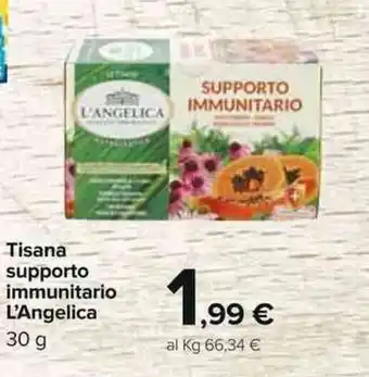 Carrefour L'Angelica Tisana supporto immunitario 30g offerta