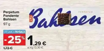 Carrefour Bahlsen Perpetum Fondente 97g offerta