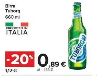 Carrefour Tuborg Birra 660ml offerta
