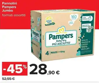 Carrefour Pampers Jumbo Pannolini offerta