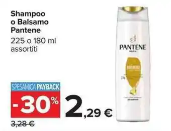 Carrefour Pantene Shampoo o Balsamo 225 o 180ml offerta
