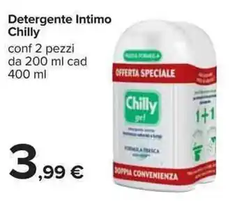 Carrefour Chilly Detergente Intimo 2 pezzi 200ml cad 400ml offerta