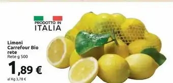 Carrefour Market Limoni bio offerta