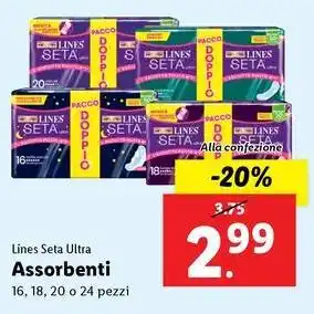 Lidl Lines Seta Ultra Assorbenti offerta