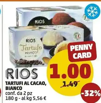 PENNY Tartufi al cacao bianco offerta