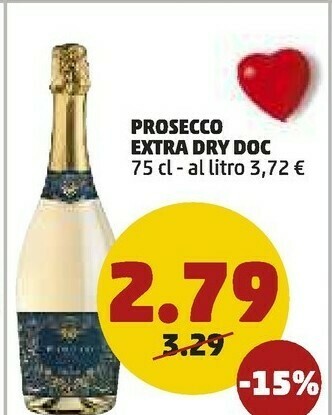 PENNY Prosecco extra dry doc offerta