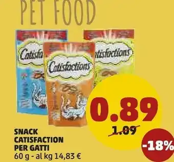 PENNY Catisfaction snack per gatti offerta