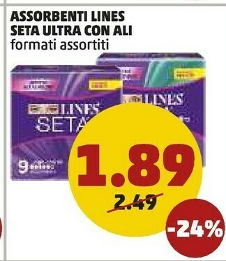 PENNY Seta ultra con ali salviettine detergenti 11 pezzo(i) offerta