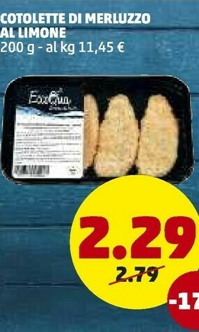 PENNY Cotolette di merluzzo al limone offerta