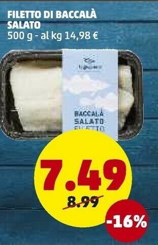 PENNY Filetto di baccala salato offerta