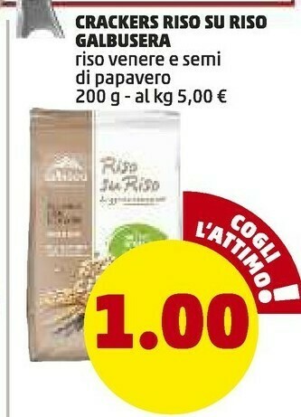PENNY Crackers riso su riso 200 g offerta