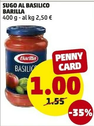 PENNY Sugo al basilico offerta