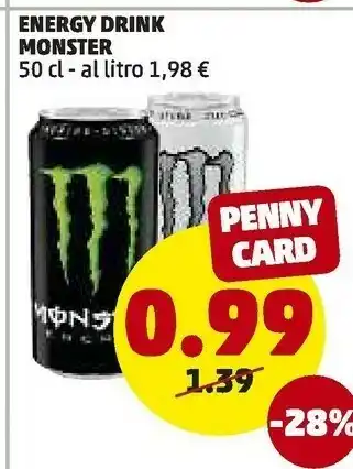 PENNY Monster - energy 500 g(ml) offerta
