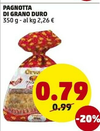 PENNY Pagnotta di grano duro 350 g offerta