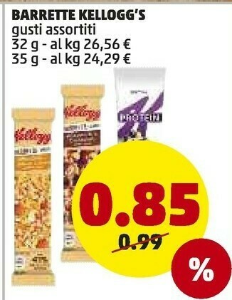 PENNY Kellogg's barrette 35 g offerta