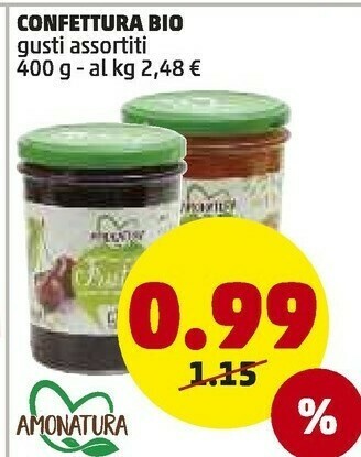 PENNY Amonatura - marmellata di frutta arancia 400 g(ml) offerta