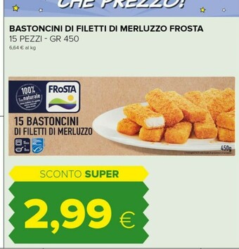 Tigre 15 bastoncini di filetti di merluzzo 450 g(ml) offerta