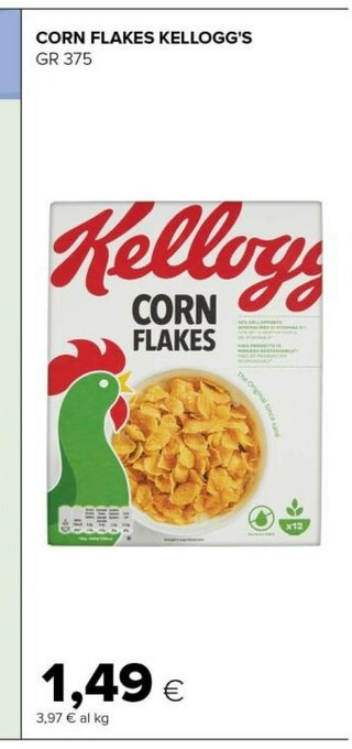 Tigre Kellogg's - corn flakes 375 g(ml) offerta