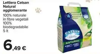 Carrefour Lettiera Catsan Natural agglomerante 5lt offerta
