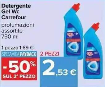 Carrefour Carrefour Gel Wc Detergente 750ml offerta