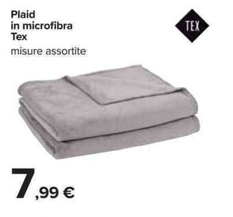 Carrefour Tex Plaid in microfibra offerta