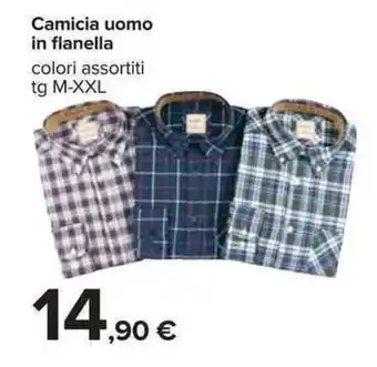 Carrefour Camicia uomo in flanella M-XXL offerta