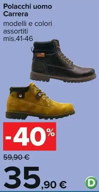 Carrefour Carrera Polacchi uomo mis. 41-46 offerta