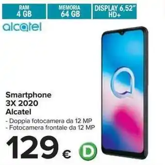 Carrefour Alcatel Smartphone 3X 2020 offerta